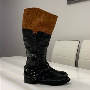 Sam Edelman leather boots with spikes